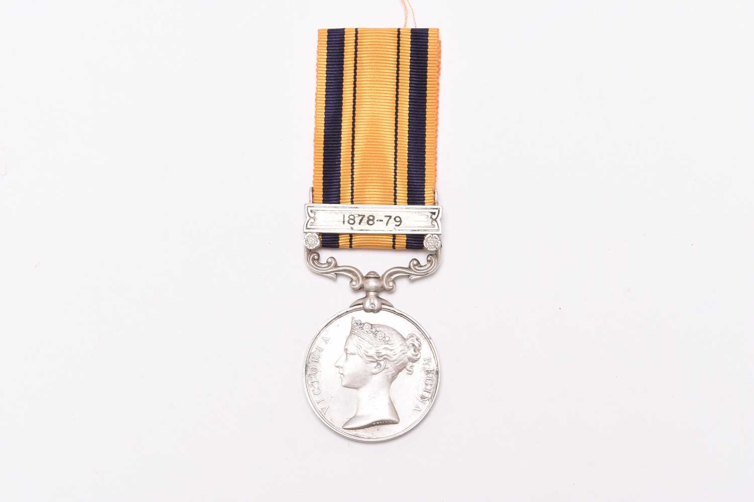 Lot 164 - Zulu Wars. South Africa 1877-79 medal with altered clasp and later ribbon.