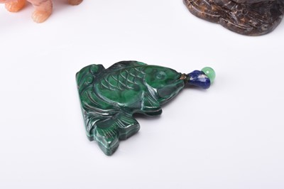 Lot 138 - Four Chinese hardstone figural snuff bottles, 19th/20th century
