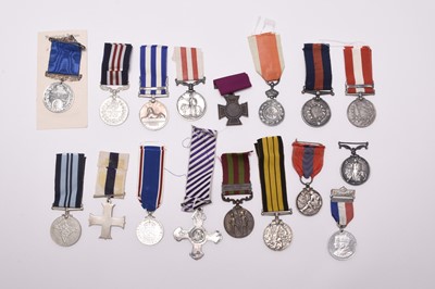 Lot 172 - A mixed group of military medals, including copies