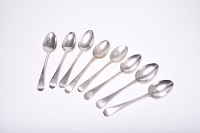 Lot 84 - A collection of eight silver tablespoons