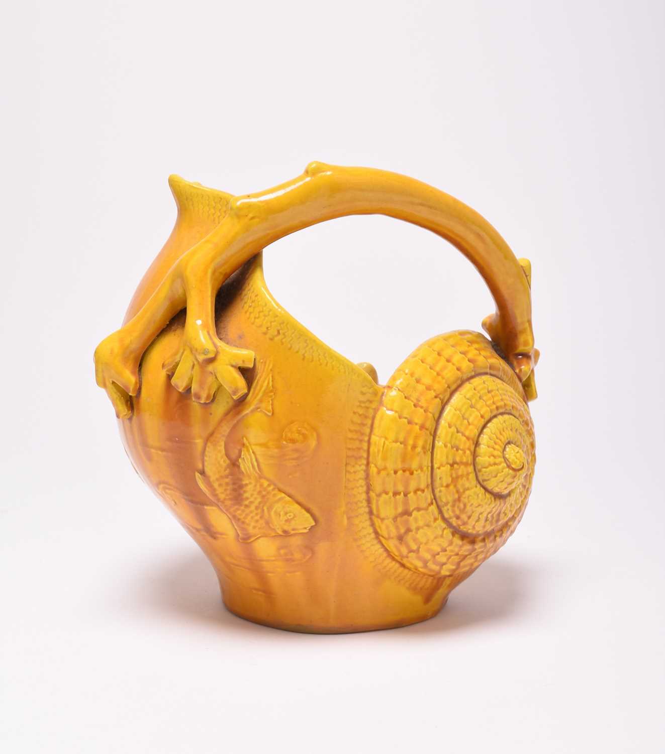 Lot 31 - Burmantofts faience vase or basket, late 19th century