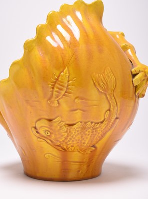 Lot 31 - Burmantofts faience vase or basket, late 19th century