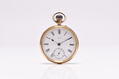 Lot 86 - An 18ct gold open face pocket watch