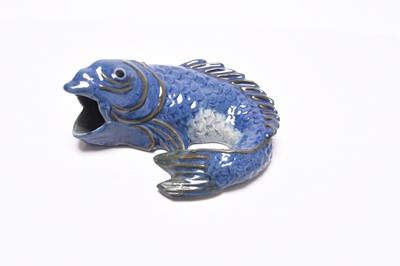 Lot 37 - Two Barnstaple art pottery fish wall pockets, late 19th century