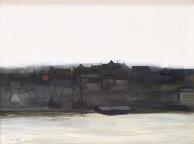 Lot 89 - Janet Ledger (b.1931) River Warehouses and Barges