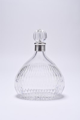 Lot 73 - A French silver mounted glass decanter