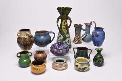 Lot 41 - A collection of Barnstaple art pottery, predominantly CH Brannam and Baron