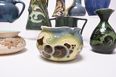 Lot 41 - A collection of Barnstaple art pottery, predominantly CH Brannam and Baron