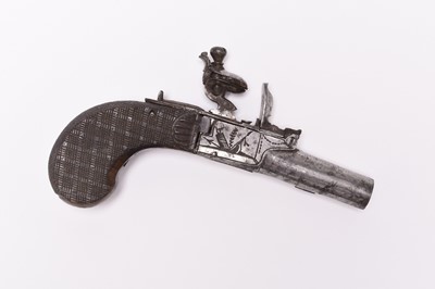 Lot 249 - Belgian flintlock pocket pistol, circa 1810-20