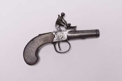 Lot 253 - Dunderdale, Mabson and Labron (Birmingham) flintlock pocket pistol, circa 1808-1822