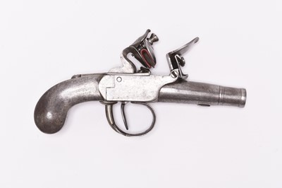 Lot 254 - Small flintlock boxlock pocket pistol by Israel Segalas Jnr, mid-18th century