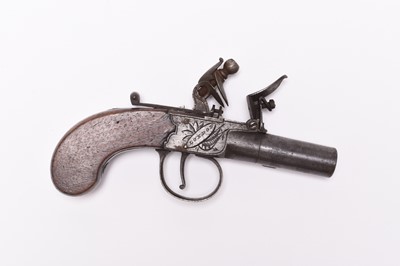 Lot 257 - Flintlock pocket pistol by Mortimer (London), early 19th century