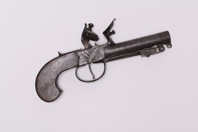 Lot 258 - English flintlock pocket pistol by Smith (London), early 19th century