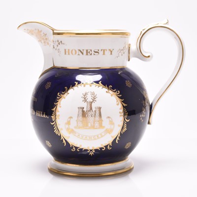 Lot 71 - Coalport Shrewsbury 1906 Election Jug for Sir Clement Lloyd Hill