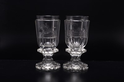 Lot 249 - A pair of Bohemian goblets, late 19th century