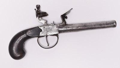 Lot 264 - English flintlock pistol, late 18th or probably early 19th century