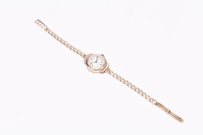 Lot 464 - A lady's 9ct gold bracelet watch