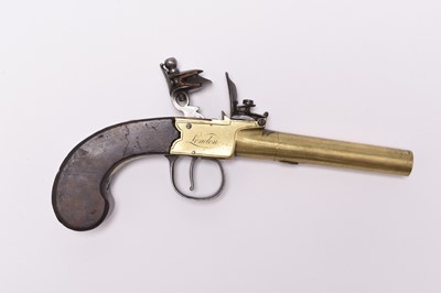 Lot 270 - Flintlock pocket pistol by Archer (London), early 19th century