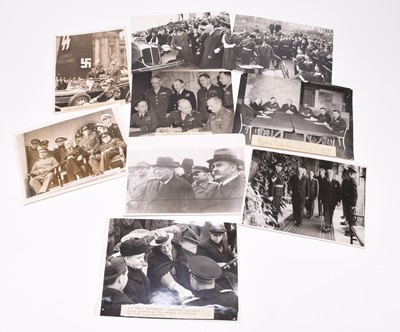 Lot 42 - Press Photography - Chamberlain visits Munich, Allied figures and British War Cabinet