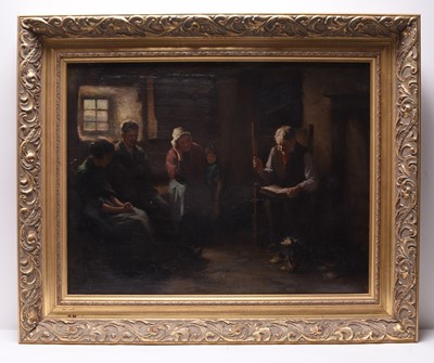 Lot 298 - Henry Raeburn Dobson (1901-1985) Family Bible Reading