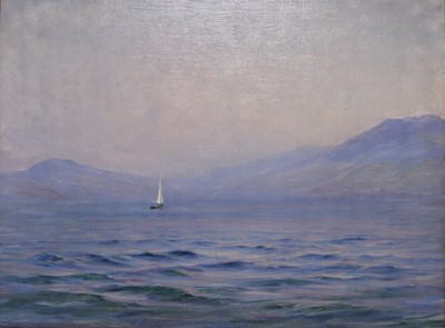 Lot 167 - Georges Ricard-Cordingley (1873-1939) Voilier dans la Baie de Cannes