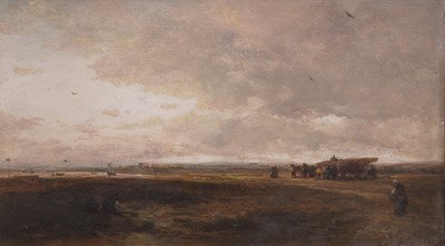 Lot 425 - James Webb (1825-1895) Crossing the Moor, Porchester