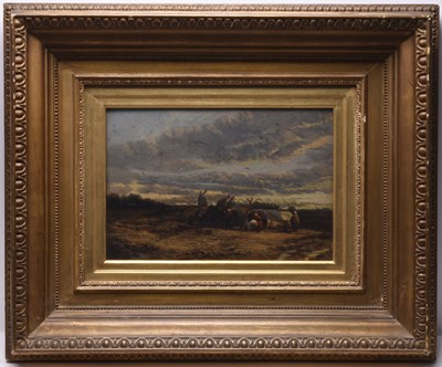 Lot 136 - James Webb (1825-1895) Gypsy Encampment, Suffolk