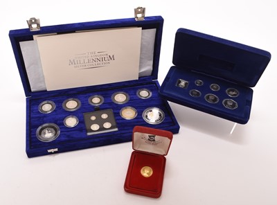 Lot 257 - The Royal Mint UK Millennium Proof Silver Collection of 13 Coins £5 to 1p