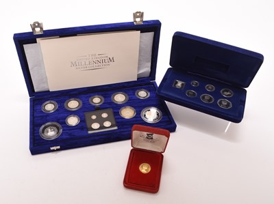 Lot 257 - The Royal Mint UK Millennium Proof Silver Collection of 13 Coins £5 to 1p