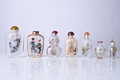 Lot 169 - A group of seven Chinese internally painted glass snuff bottles, 20th century