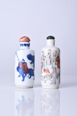 Lot 176 - Two Chinese porcelain snuff bottles, 18th/19th century