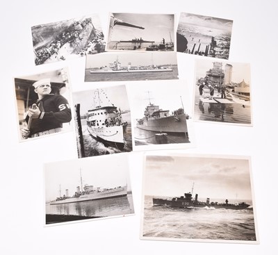 Lot 60 - Press Photographs - British naval ships and other related views