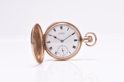 Lot 433 - A 9ct gold Hunter pocket watch, H. Samuel, Manchester