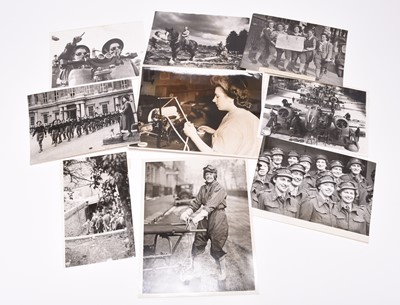 Lot 67 - PRESS PHOTOGRAPHS - Second World War Military Aircraft production and Women's Services