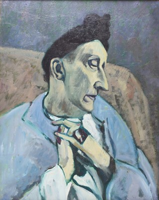 Lot 90 - Horas Kennedy (20th Century) Portrait of Dame Edith Sitwell (1887-1964)