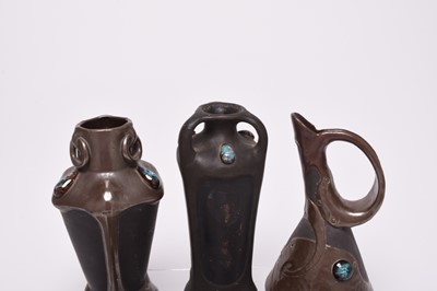 Lot 47 - Seven Bretby Art pottery vases, circa 1900
