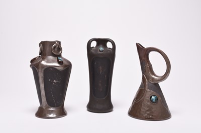 Lot 47 - Seven Bretby Art pottery vases, circa 1900
