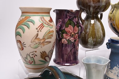 Lot 59 - A collection of British art pottery, late 19th and early 20th century
