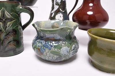Lot 59 - A collection of British art pottery, late 19th and early 20th century