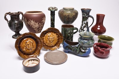 Lot 59 - A collection of British art pottery, late 19th and early 20th century