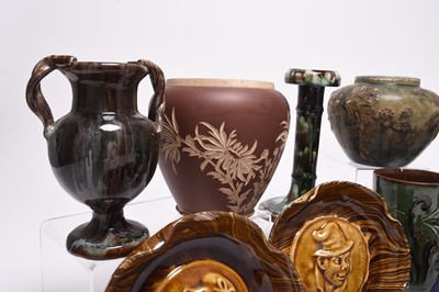 Lot 59 - A collection of British art pottery, late 19th and early 20th century