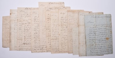Lot ROYAL NAVY. Correspondence archive, to and from Hugh McKibbin, Master's Mate, circa 1791-1800.