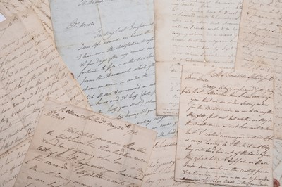 Lot 29 - ROYAL NAVY. Correspondence archive, to and from Hugh McKibbin, Master's Mate, circa 1791-1800.