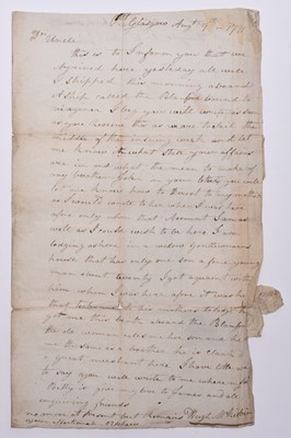 Lot 29 - ROYAL NAVY. Correspondence archive, to and from Hugh McKibbin, Master's Mate, circa 1791-1800.