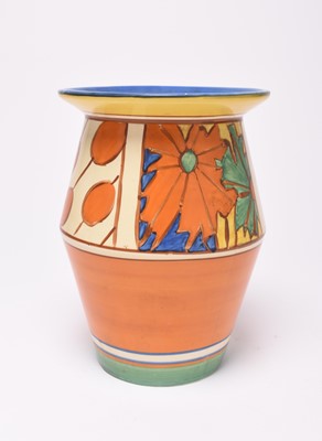 Lot 89 - Clarice Cliff 'Umbrellas and Rain' vase, circa 1929