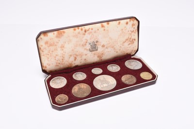 Lot 258 - Elizabeth II 1953 Coronation cased set proof - ten coins Crown to Farthing