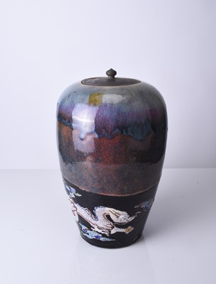 Lot 220 - A Japanese pottery vase, Meiji/Taisho era