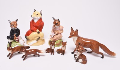 Lot 134 - Beswick and Royal Stratford foxes