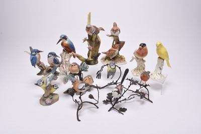 Lot 135 - A group of Coalport and Royal Worcester birds with other figures