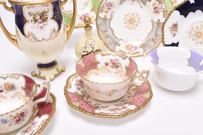 Lot 69 - An assembled group of Coalport and a pair of Copeland plates